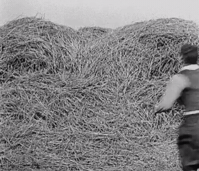 Black And White Pile Of Hay GIF