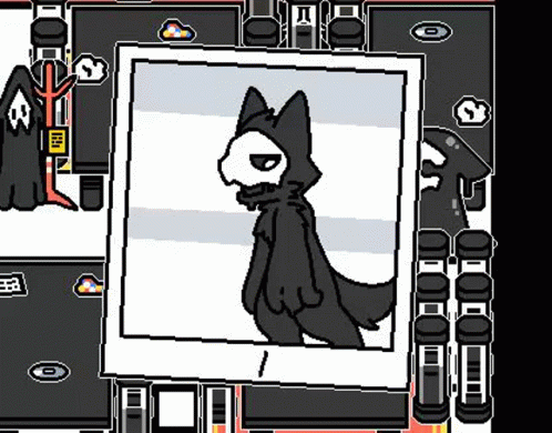 Black And White Pixel Art Cat In Hoodie GIF