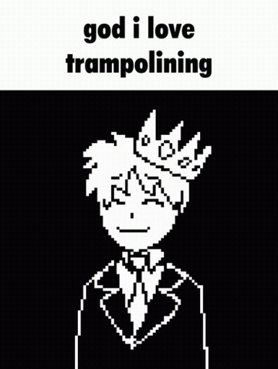 Black And White Pixel Art Man With Crown GIF