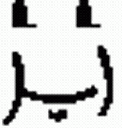 Black And White Pixel Art Smiling Face GIF