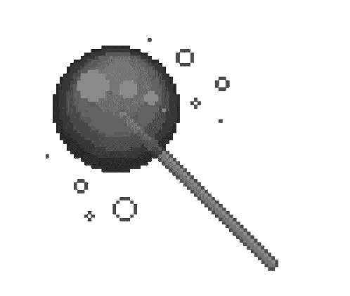 Black And White Pixel Lollipop Sticker