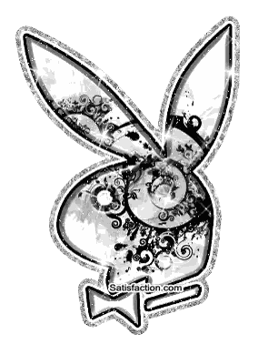 Black And White Playboy Bunny Sticker