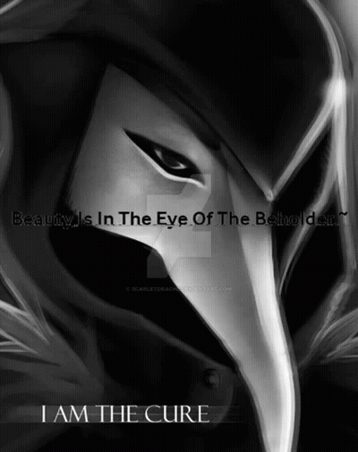 Black And White Poster Beauty Is In The Eye Of The Beholder I Am The Cure GIF