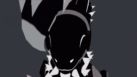 Black And White Protogen Licking Screen GIF