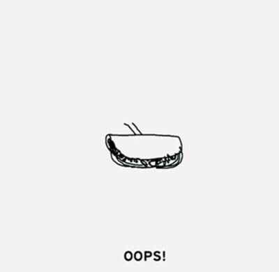 Black And White Purse Saying Oops GIF