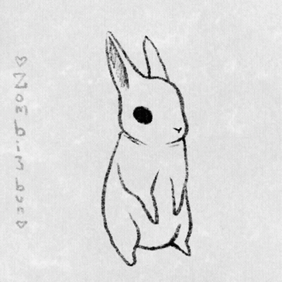 Black And White Rabbit Drawing 2012 GIF