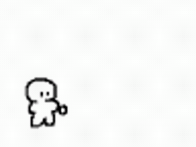 Black And White Rabbit Giving Peace Sign With Speech Bubble GIF