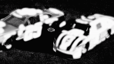 Black And White Race Car With Coca Cola GIF