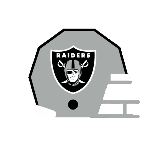 Black And White Raiders Helmet Sticker