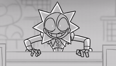 Black and White Robot Giving Thumbs Up