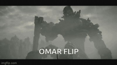 Black And White Robot Saying Omar Flip GIF