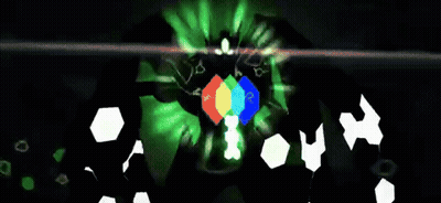 Black And White Robot With Green Light In Chest GIF