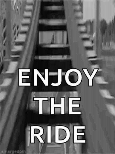 Black And White Roller Coaster Enjoy The Ride GIF