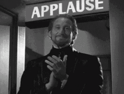 Black And White Round Of Applause GIF