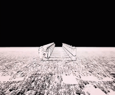 Black And White Row Of Cans On Table GIF
