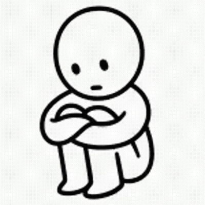 Black And White Sad Man GIF