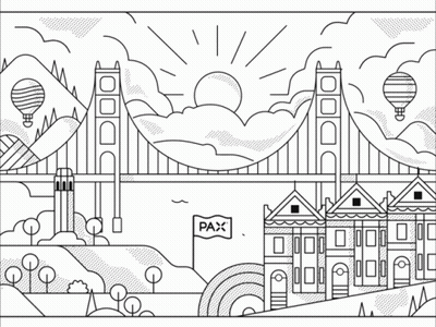 Black And White San Francisco Pax Sign GIF