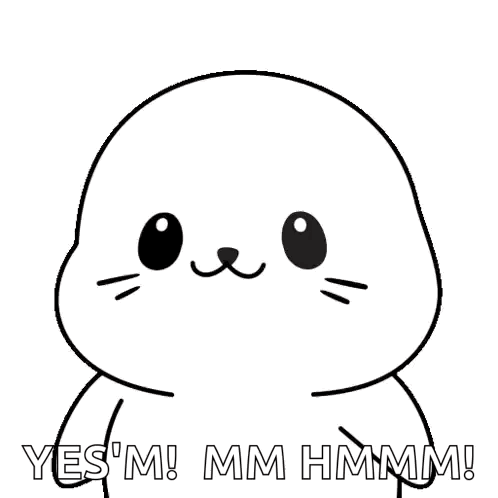 Black And White Seal Saying Yes GIF