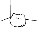 Black And White Sheep Sitting In Corner Sticker