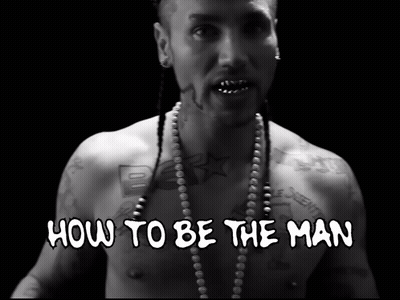Black And White Shirtless Man How To Be The Man GIF