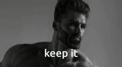 Black And White Shirtless Man Saying Keep It GIF
