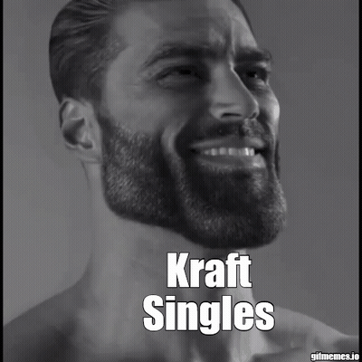 Black And White Shirtless Man With Kraft Singles GIF