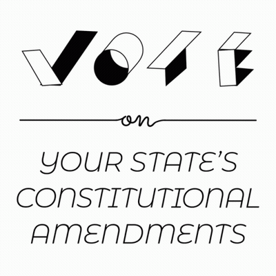 Black And White Sign Vote On Your State's Constitutional Amendments GIF