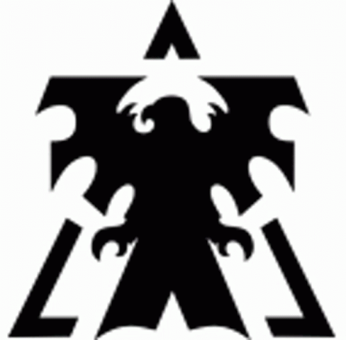 Black And White Silhouette Of Bird With Star GIF