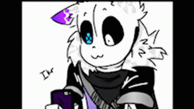 Black And White Skeleton With Cat Head GIF