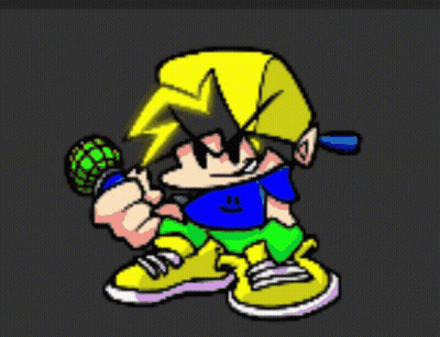 Black And White Skeleton With Yellow Outline GIF