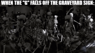 Black And White Skeletons Dancing GIF