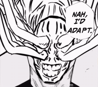 Black And White Skull Saying Nah I'd Adapt GIF