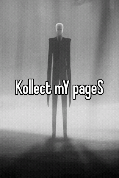 Black And White Slender Man Collect My Pages GIF