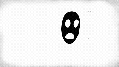 Black And White Smiley Face Drawing GIF