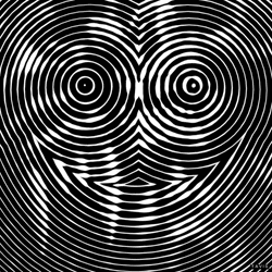 Black And White Smiley Face Illusion GIF
