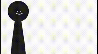 Black And White Smiley Person Saying No GIF
