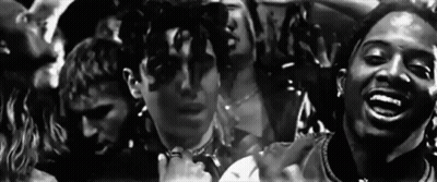 Black And White Smiling Group Photo GIF