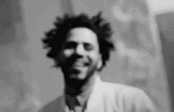 Black And White Smiling J Cole GIF
