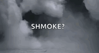 Black And White Smoke Coming From Hole In Sky GIF