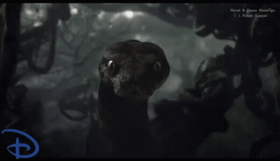 Black And White Snake With Marvel & Disney Movie Clips GIF