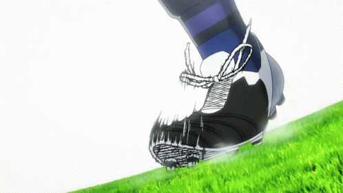 Black And White Soccer Ball With Green Shield GIF