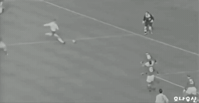Black-And-White Soccer Game Number 5 On Back GIF