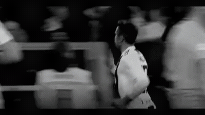 Black And White Soccer Player In White Jersey Number 7 GIF