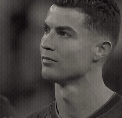 Black And White Soccer Player Looking Up GIF
