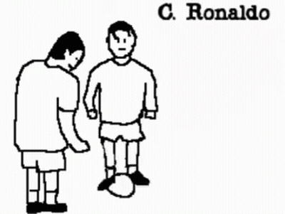 Black And White Soccer Players C. Ronaldo GIF