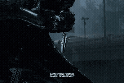 Black And White Soldier Game Engine Footage Game In Development GIF