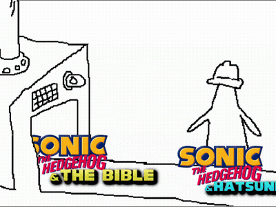 Black And White Sonic And Bible GIF