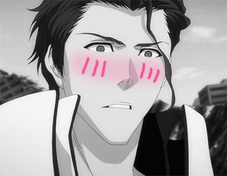 Black And White Sosuke Blushing Anime GIF