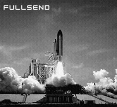 Black And White Space Shuttle Launch Fullsend GIF