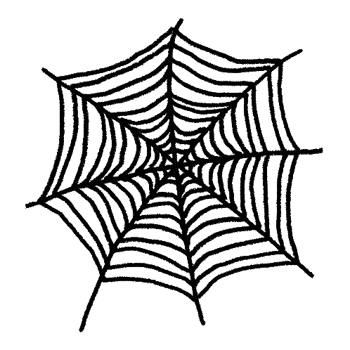 Black And White Spider Web Sticker